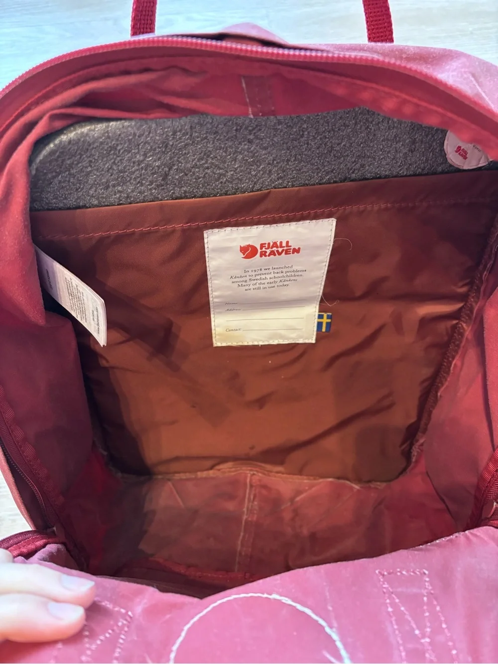 Fjallraven Kanken Classic Kanken Backpack Ox Red 23510 Distressed